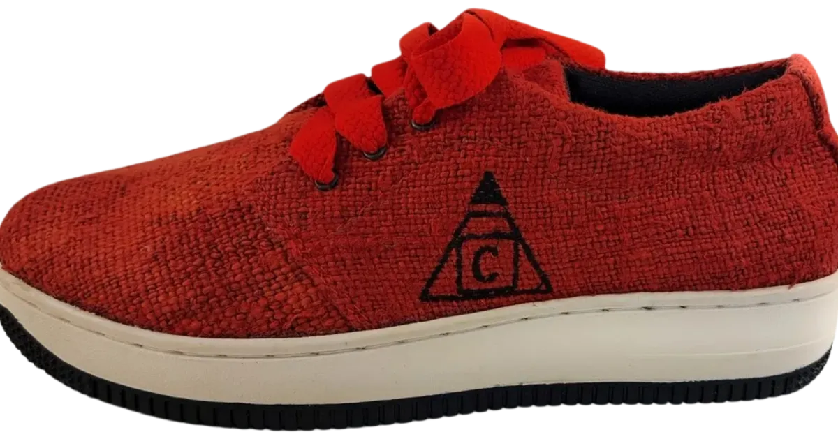 Capstone Hemp Canvas Sneaker, Red