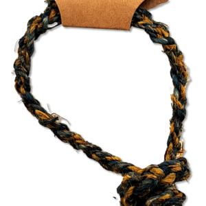 Yellow and Blue Rustic Hemp Bracelet