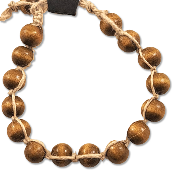 Wooden Beads and Hemp Bracelet