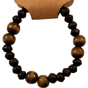 Dark Wooden Beaded Bracelet