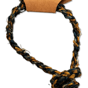 Yellow and Blue Rustic Hemp Bracelet