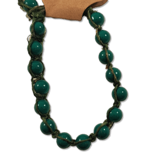 Green Beaded Hemp Bracelet
