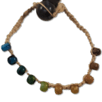 Rainbow Beaded Hemp Anklet