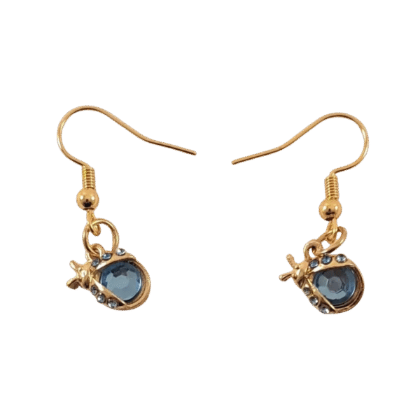 Blue Ladybug Earrings