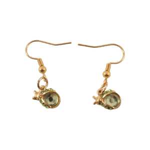 Green Ladybug Earrings