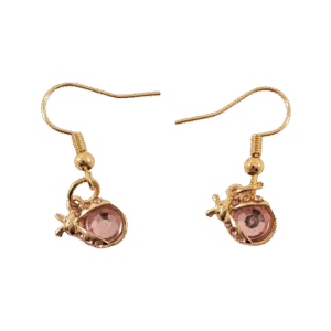 Light Pink Ladybug Earrings