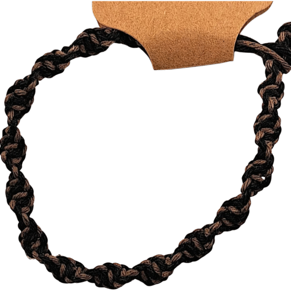 Black And Brown Spiral Hemp Bracelet