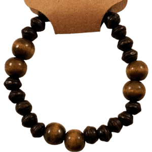 Dark Wooden Beaded Bracelet