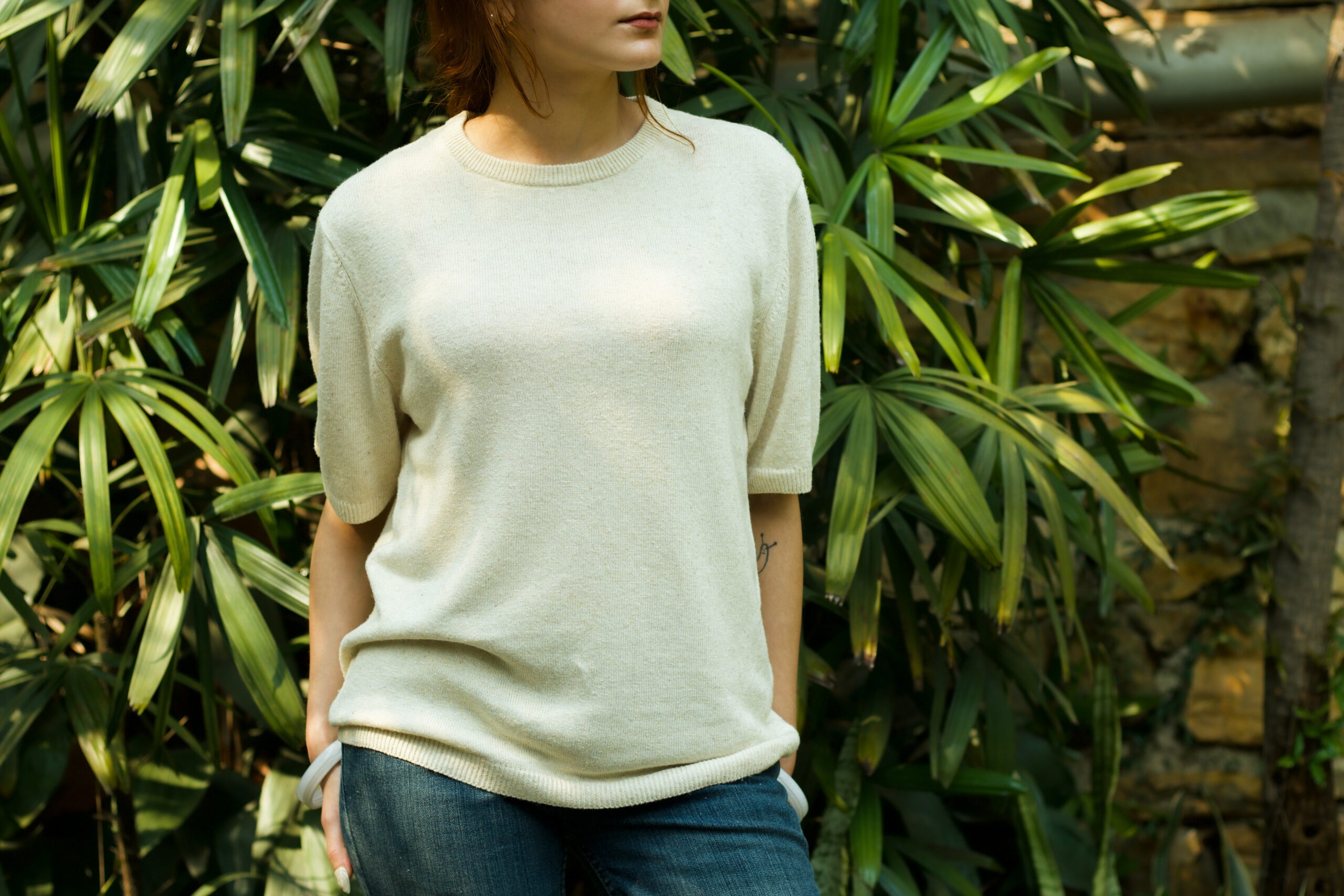 Half Sleeve Hemp Knitted Tshirt - Image 2