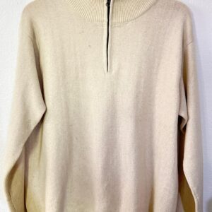 Hemp Knit Half-Zip Pullover Jacket